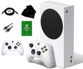 Xbox Series S Includes: Xbox Series S 512GB Console; 2 Wireless Controllers for Xbox; 3 Month Game Pass Code; Kwalicable Accessories