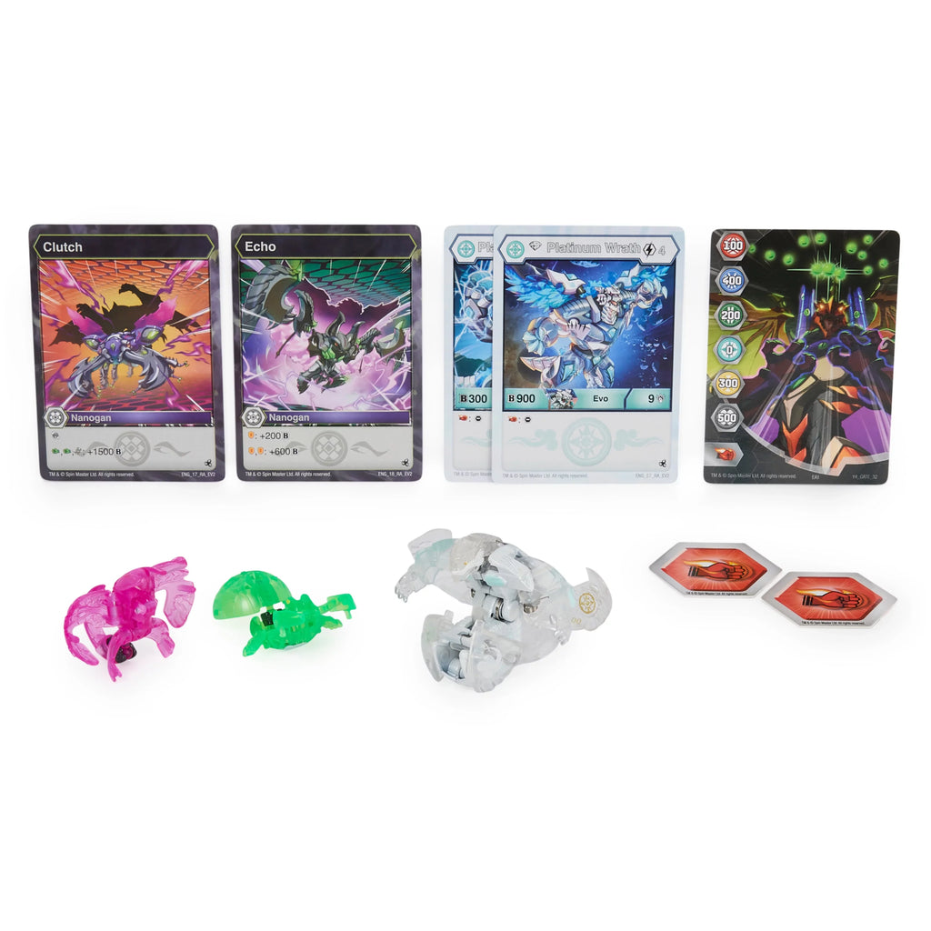 Bakugan Evolutions; Wrath with Nano Echo and Clutch Platinum Power Up Pack