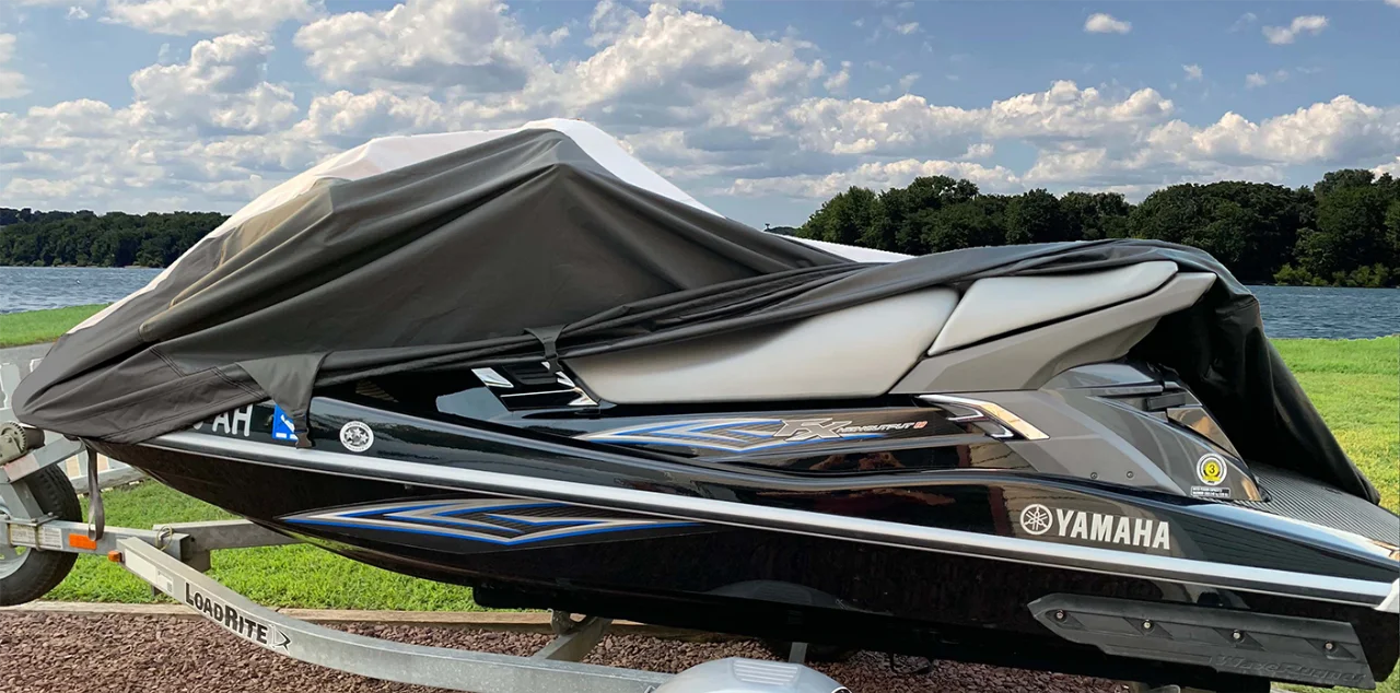 SUPER HEAVY-DUTY Jet Ski PWC Cover Compatible for Tiger Shark Montego Daytona 1994-1997 TOP OF THE LINE 2 Seater 111"