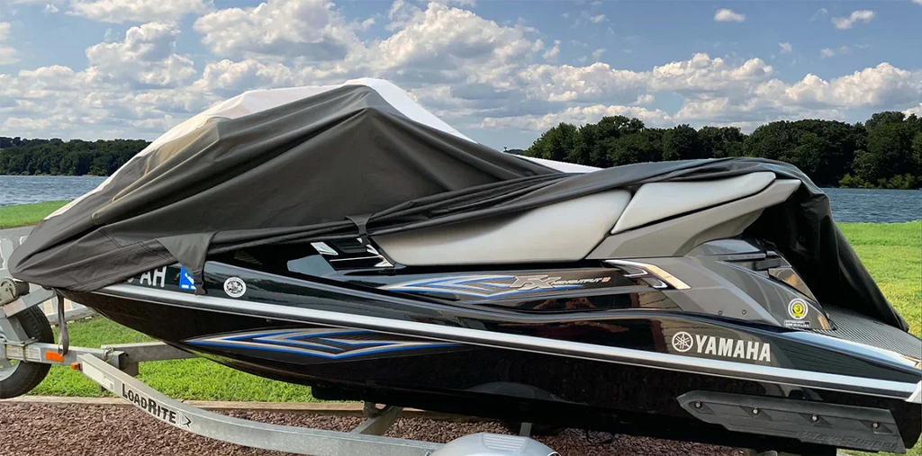SUPER HEAVY-DUTY TOP OF THE LINE JETSKI Cover Compatible for Yamaha 760 1996-1997 Wave Blaster Jet Ski PWC Cover 1-2 Seater