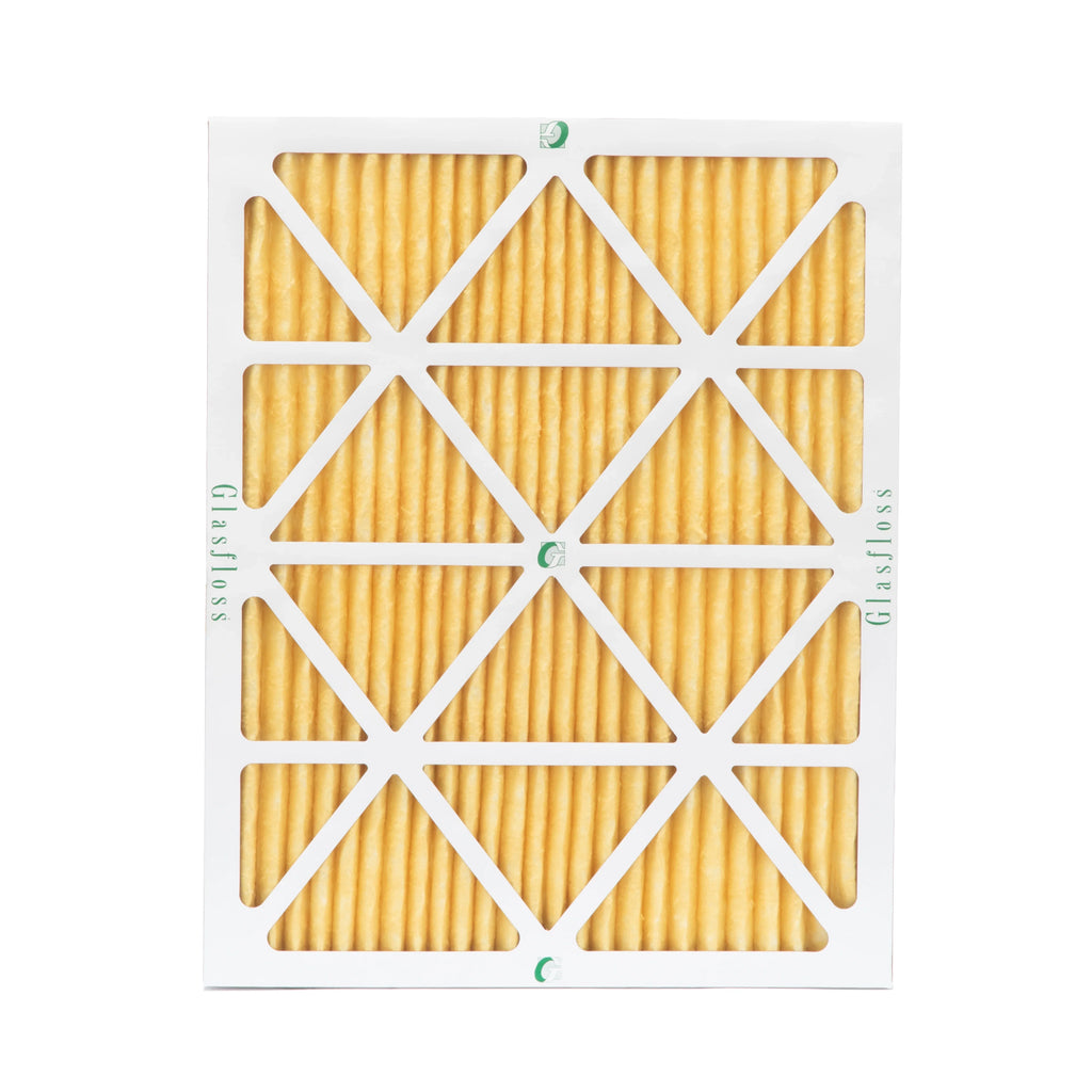 6 Pack of 20x25x1 MERV 11 Pleated Air Filters by Glasfloss. Actual Size: 19-1/2 x 24-1/2 x 7/8