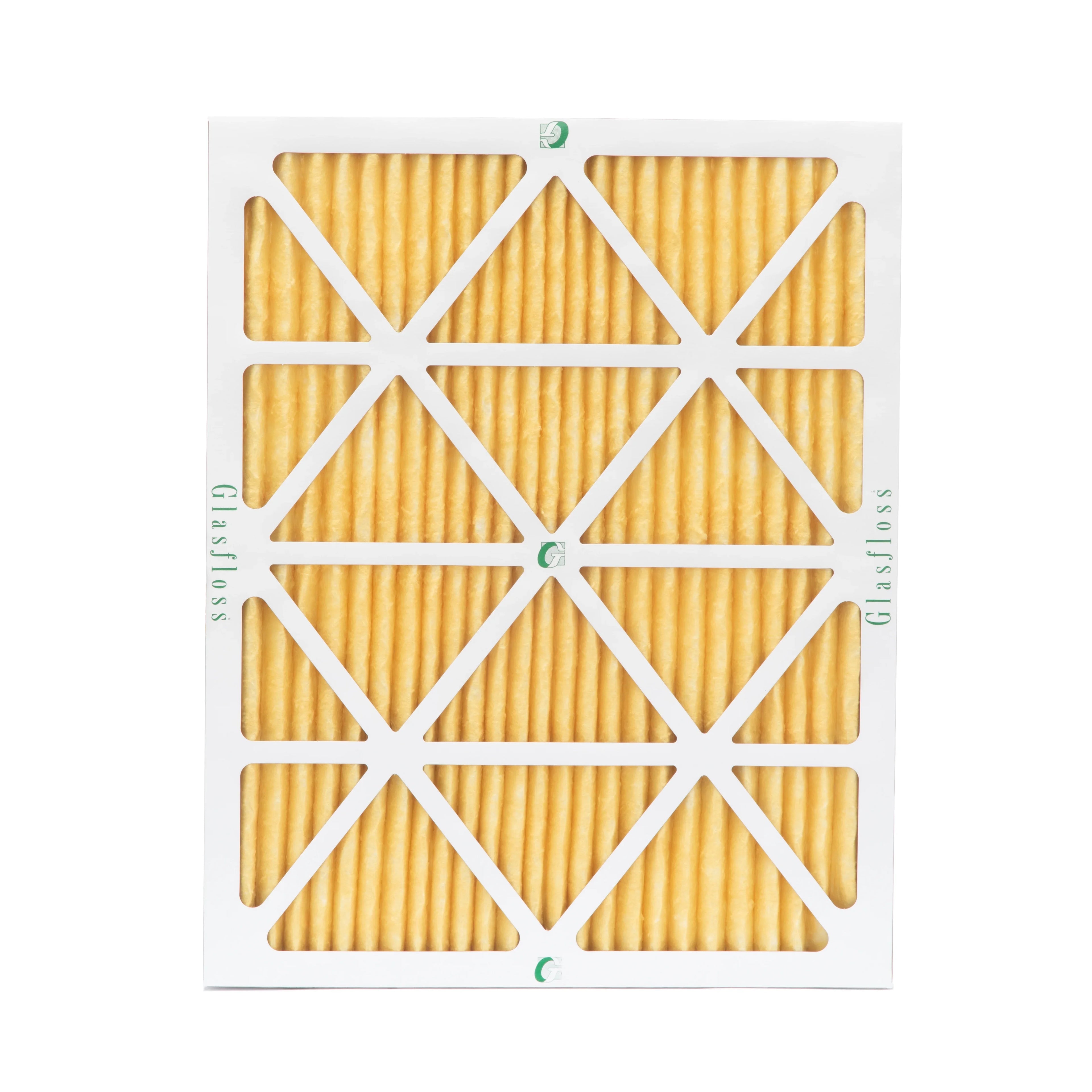 6 Pack of 20x25x1 MERV 11 Pleated Air Filters by Glasfloss. Actual Size: 19-1/2 x 24-1/2 x 7/8