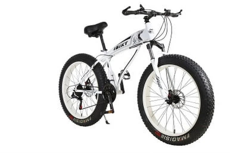 26 foot 21 Speed 4.0 Fat Tire Bike Snow and Grass Sand Bike MTB Shark White