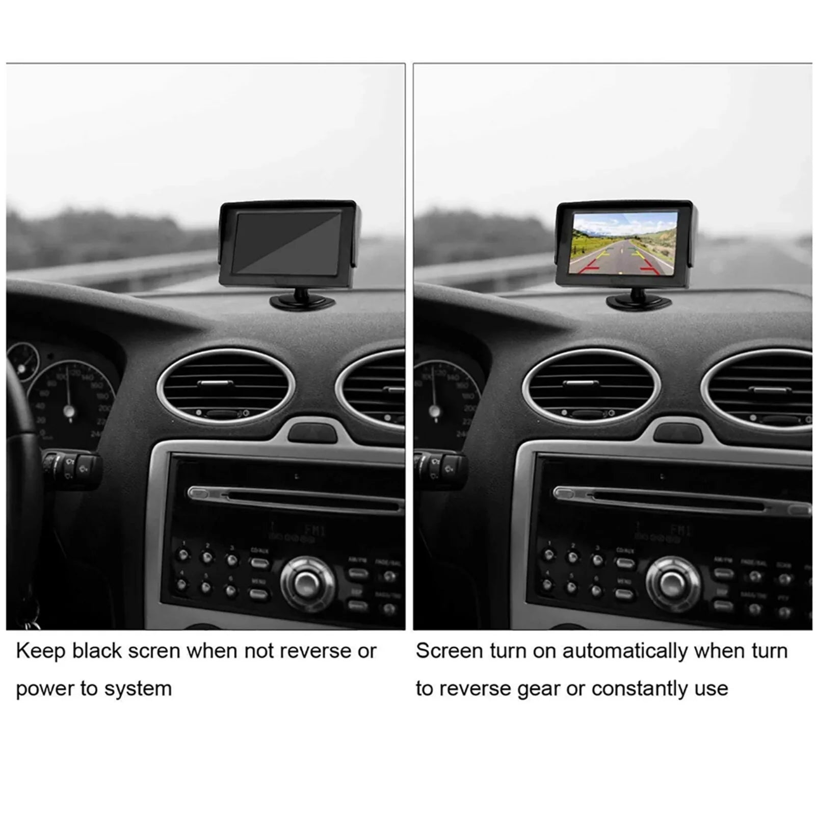 5'' TFT-LCD Backup Camera Car Rear View Backup Reverse System + HD Parking Camera for Truck Pickup Car Rear View Security Monitor & Fluidproof
