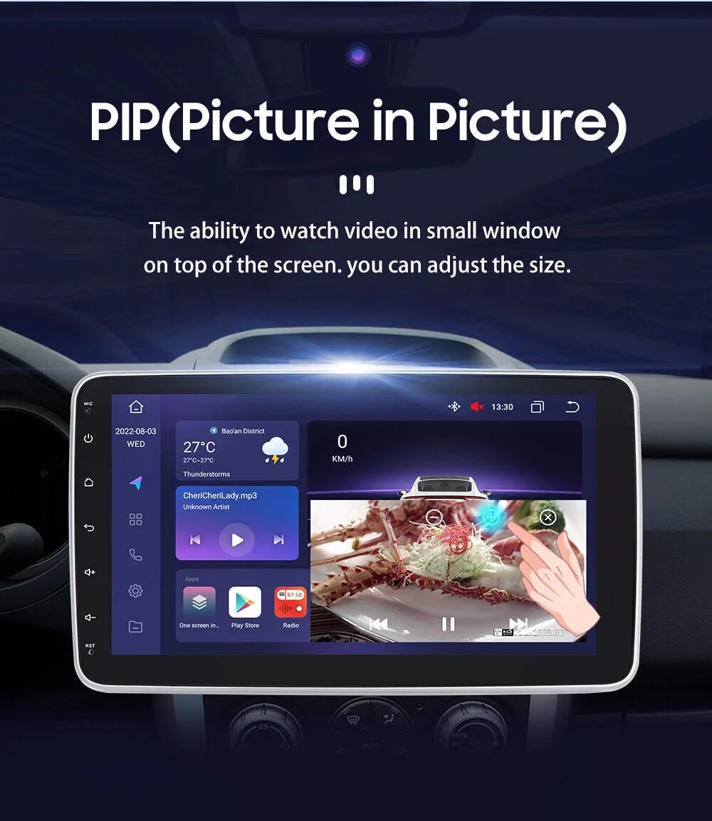 10.1" Rotatable Double 2DIN Android 12 Apple Carplay Car GPS Stereo Radio 4+32GB