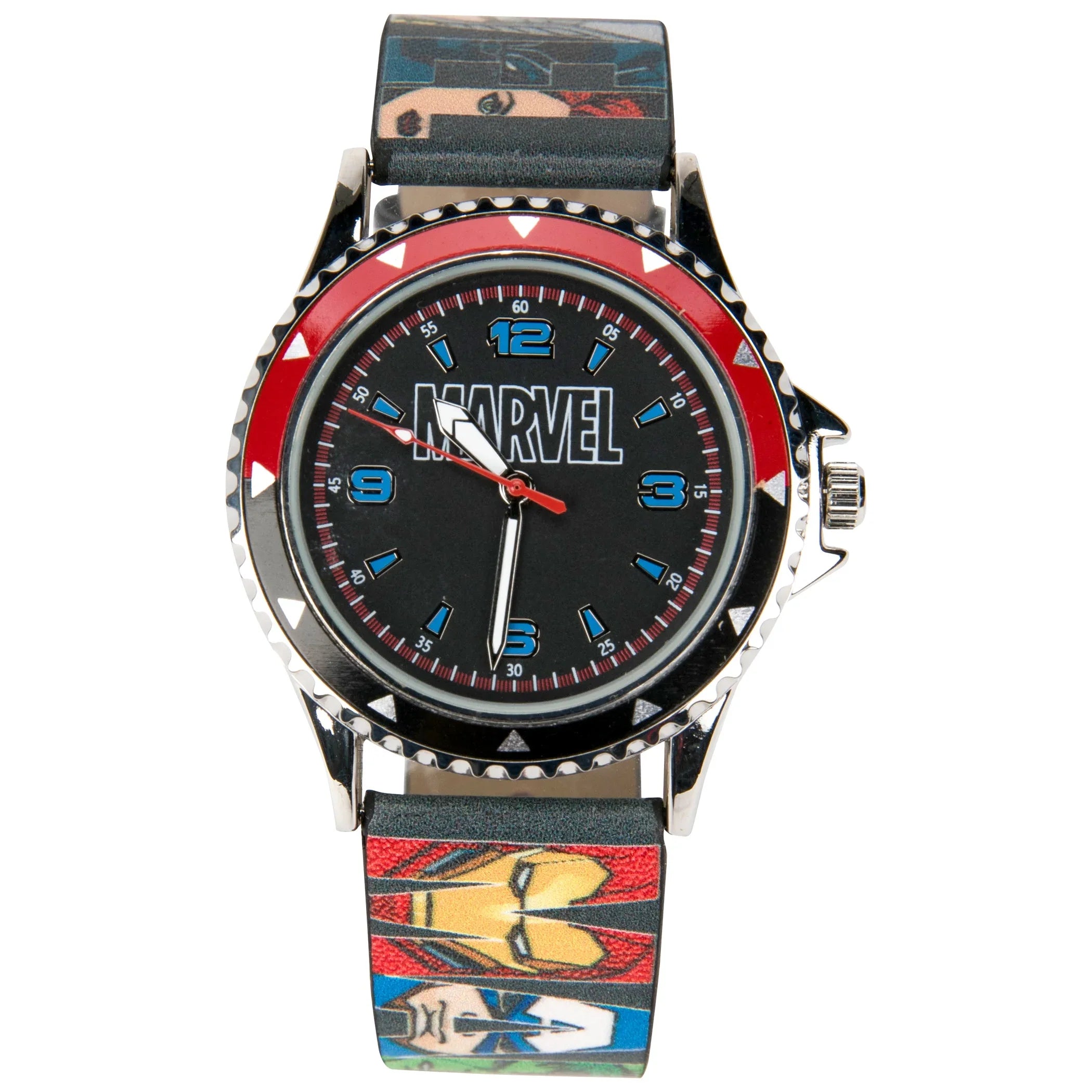 Marvel Avengers Logo Overlay Analog Watch
