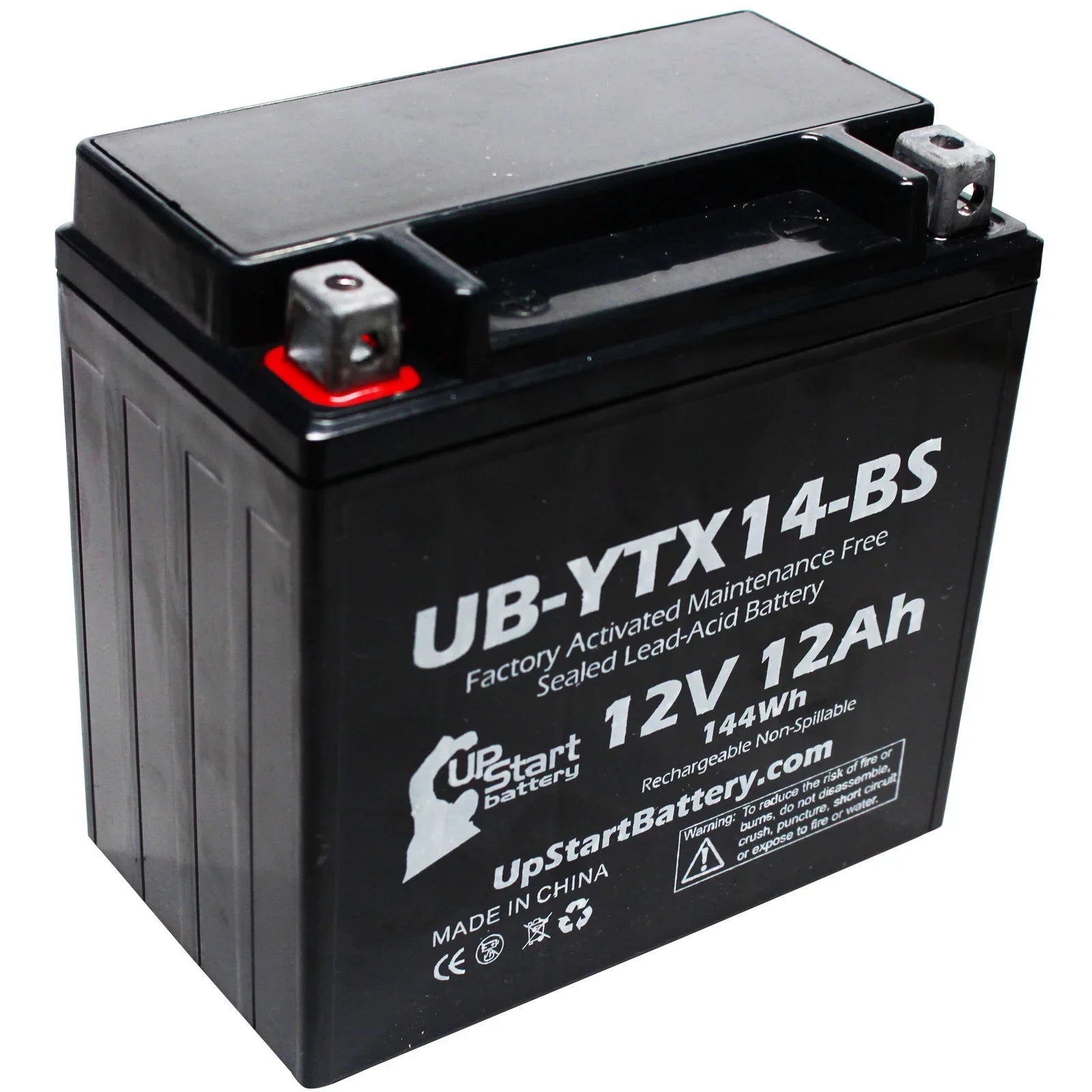 3-Pack UpStart Battery Replacement for 2010 BMW F800ST; GS 800 CC Factory Activated; Maintenance Free; Motorcycle Battery - 12V; 12AH; UB-YTX14-BS