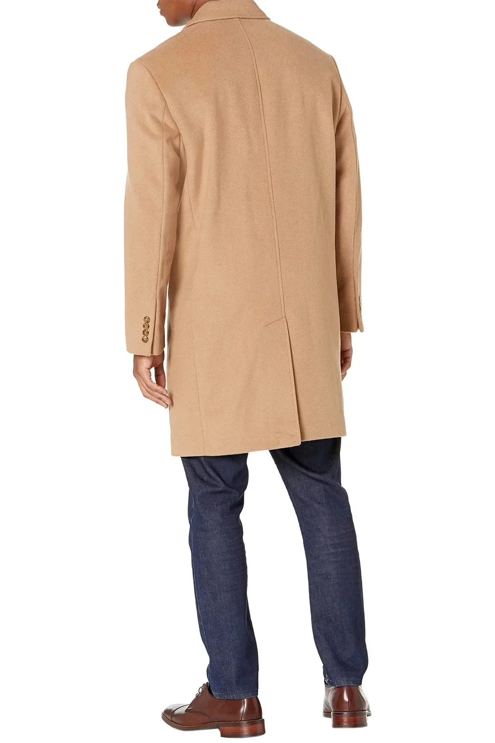 London Fog Signature Mens Wool-Blend Overcoat 38 Short Camel Coat - NWT $350