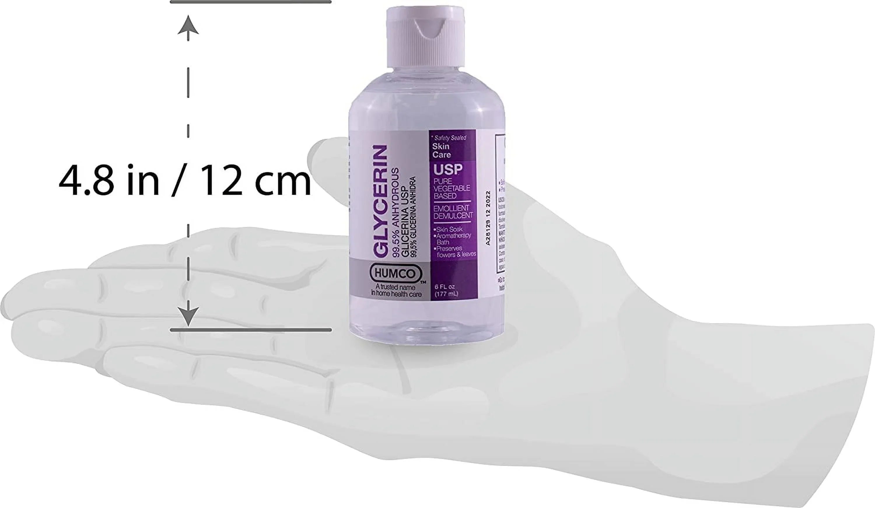 Humco Glycerin Skin Protectant USP 99.5% 6oz Each; Pack of 4