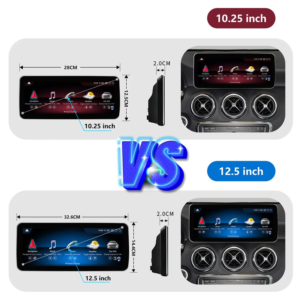 Road Top Android 13 Car Stereo 10.25" 8GB+256GB Car Touch Screen for Mercedes Benz GLA CLA A Class X156 C117 2016-2018 NTG 5.0; Support Wireless Apple Carplay Android Auto Navigation Camera