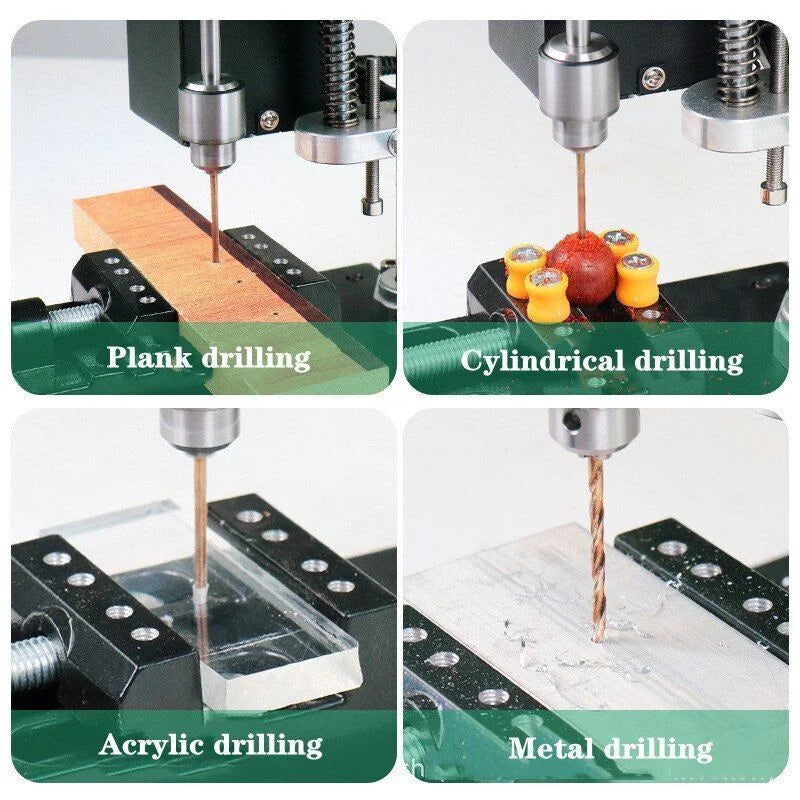 CJC Motor Desktop Bench Drill; Wood Jewelry Metal Plastic Procession; 7-Speed Adjustable Punching Apparatus