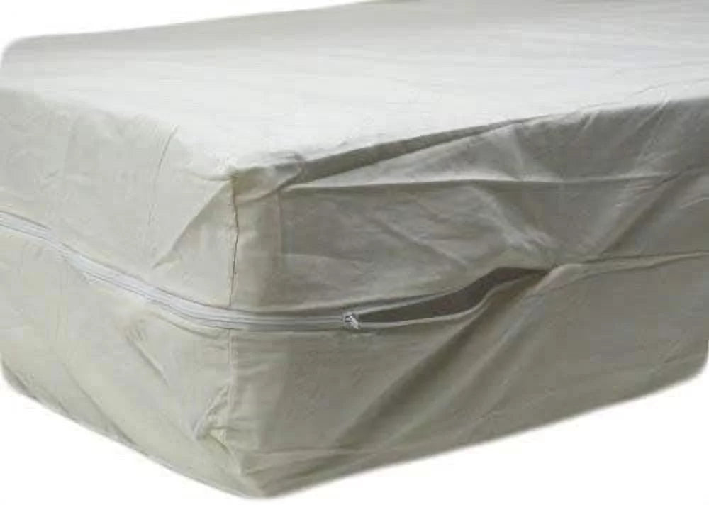 Cotton Fleetwood Cotton Mattress Cover; Queen Size; Zips Around The Mattress
