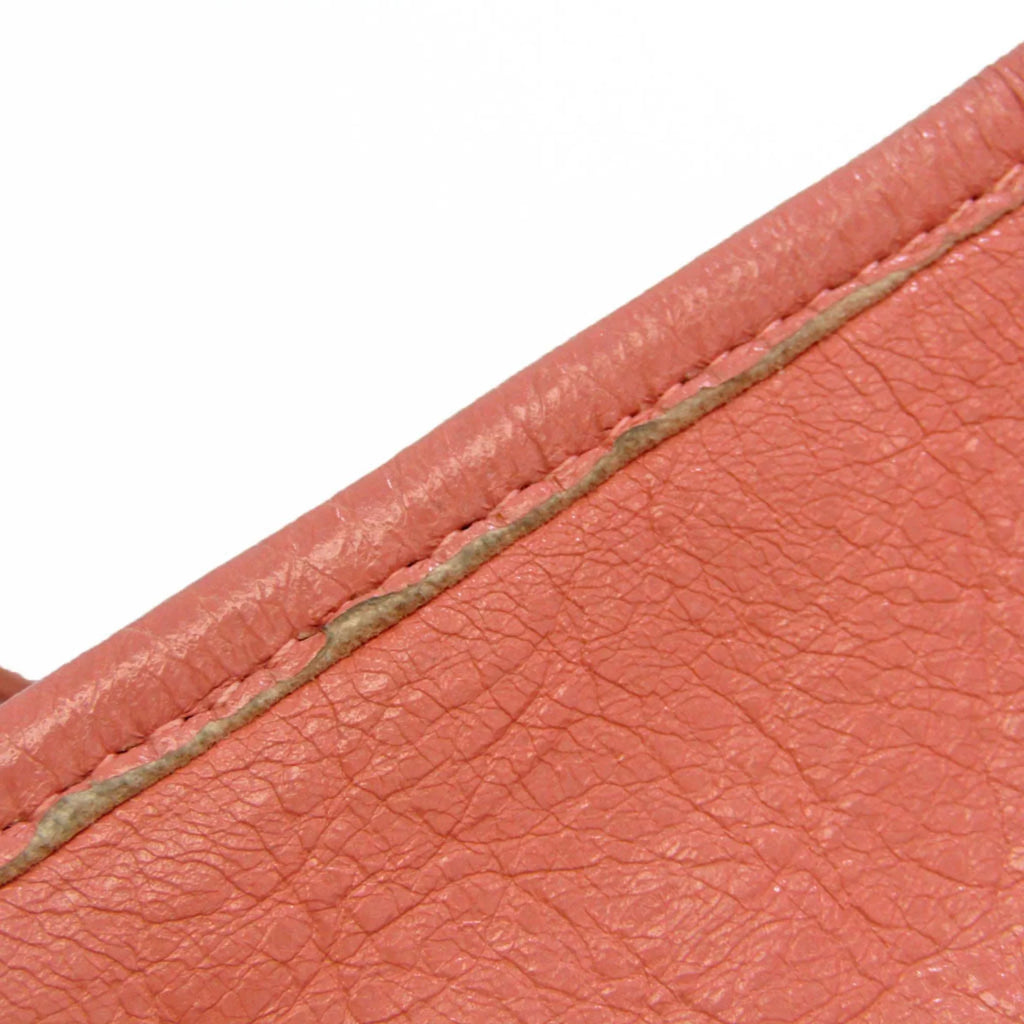 Pre-Owned Balenciaga Navy Cabas XS 390346 Women's Canvas;Leather Handbag;Shoulder Bag Light Pink (Good)