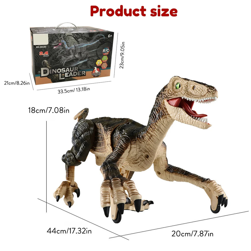 Remote Control Dinosaur Toys with Light up 3D Eyes; Shaking Head; Roaring Sounds; Walking Dinosaur Toy Gift for Kids Age 3-12 Years