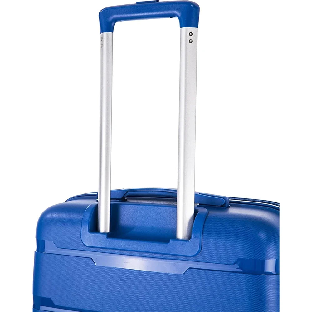 Rockland Pasadena Hardside Spinner Wheel Luggage; Blue; 19"; 23"; 27"- (Open Box)