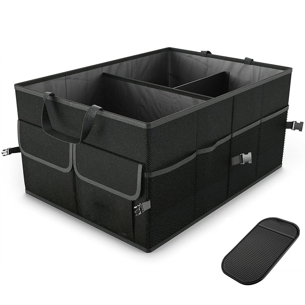 Nokiwiqis Trunk Cargo Organizer Folding Caddy Storage Collapse Bag Bin for Car Truck SUV