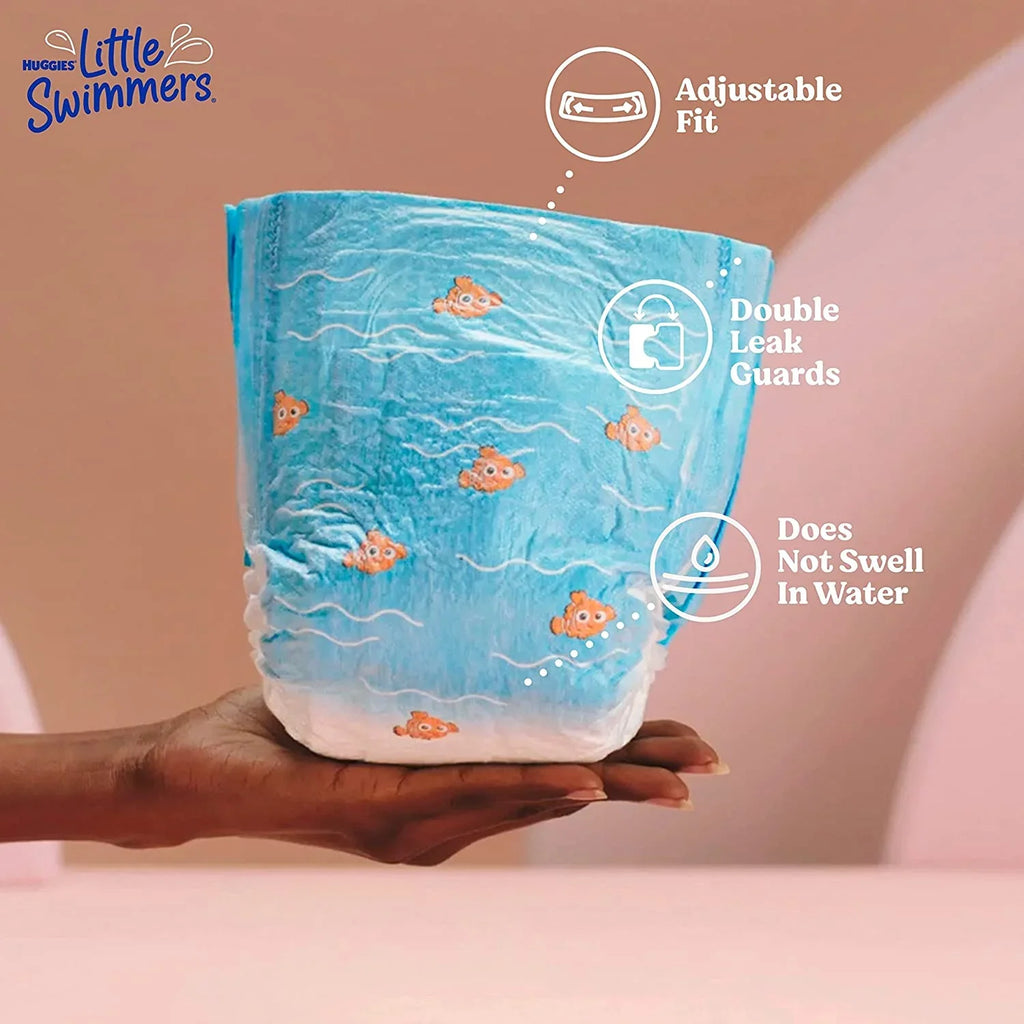 Huggies Little Swimmers Disposable Swim Diapers; Size 5-6 (32+ lbs); 17 Ct