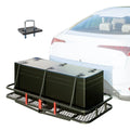 60" x 24" x 6" Hitched Mounted Folding Cargo Basket with a 500 lb Capacity for Car SUV Truck Trailer; Black