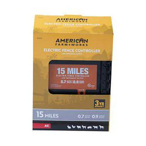 American FarmWorks 0.7 Joule 15-Mile AC-Powered Low Impedance Voltage-driven Fence Charger