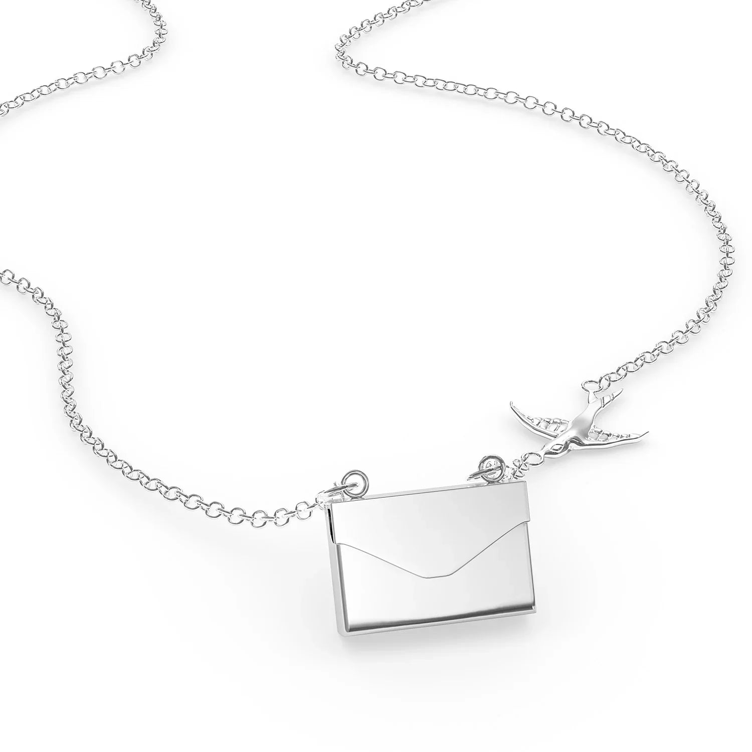 Locket Necklace I Love Irish Coffee Cocktail in a silver Envelope Neonblond