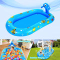 Large Durable Inflatable Pool with Sprinkler - Swimming Kiddie Pool Sprinkler for Kids; Summer Pool for Backyard