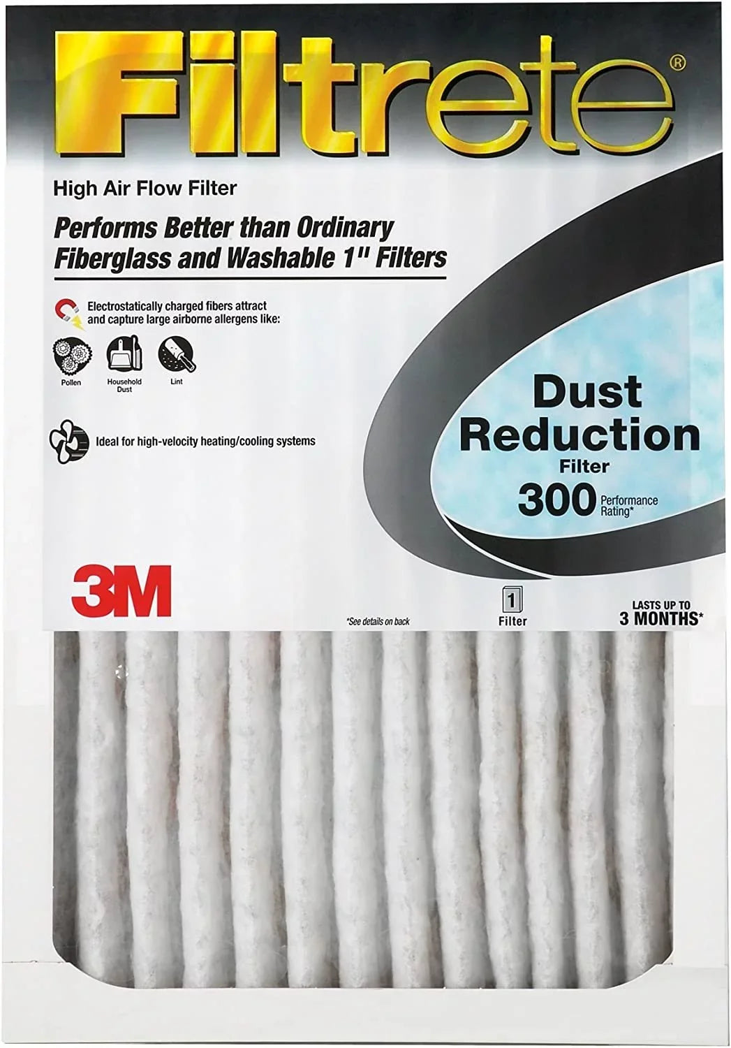 14x24x1; Filtrete Dust Reduction Furnace Filter Air Filter; MERV 7; by 3m