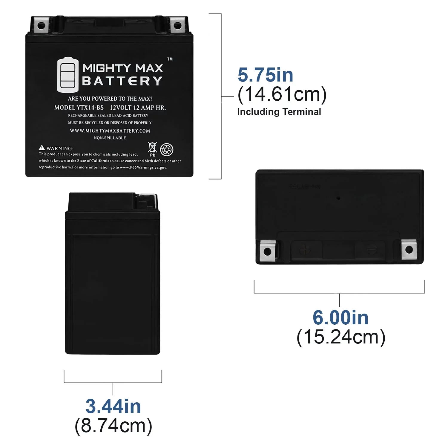 YTX14-BS Replacement Battery For BUELL XB12X Ulysses (06-'09)