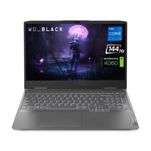 Lenovo LOQ Gaming Laptop; NVIDIA GeForce RTX 4060; Intel 13th Gen i7-13700H; 15.6" FHD 144Hz Display; 32GB DDR5 RAM; 1TB PCIe SSD; Webcam; HDMI; RJ45; Backlit KB; Wi-Fi 6; Windows 11 Home; Grey