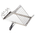 Stainless Steel Folding Camp Stove Toaster Rack - Ideal Bread Toaster for Camping; Backpacking; and Picnics