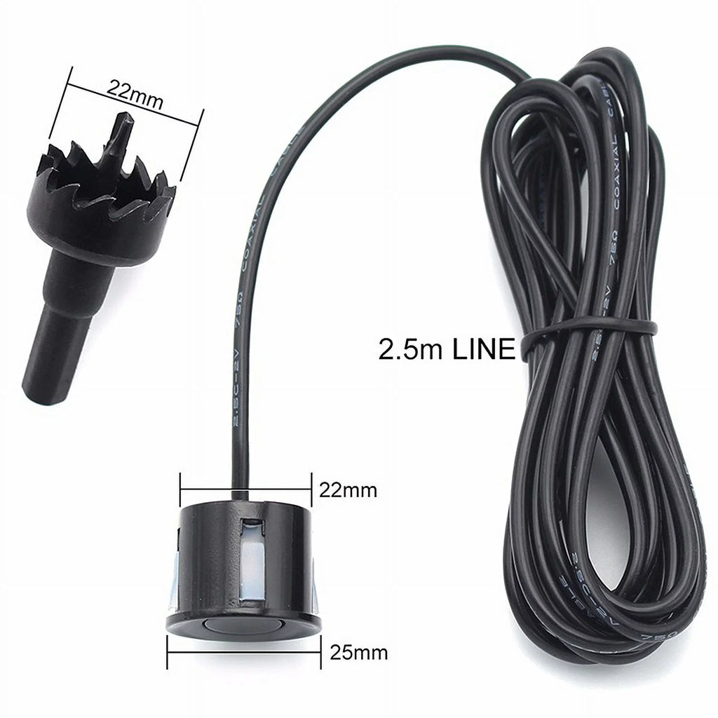 4.3in Backup Camera and Monitor HD Car Rear View Reverse Night Vision Parking Kit+Universal Blind Spot Sensor Warning System Radar Monitoring Detection Set