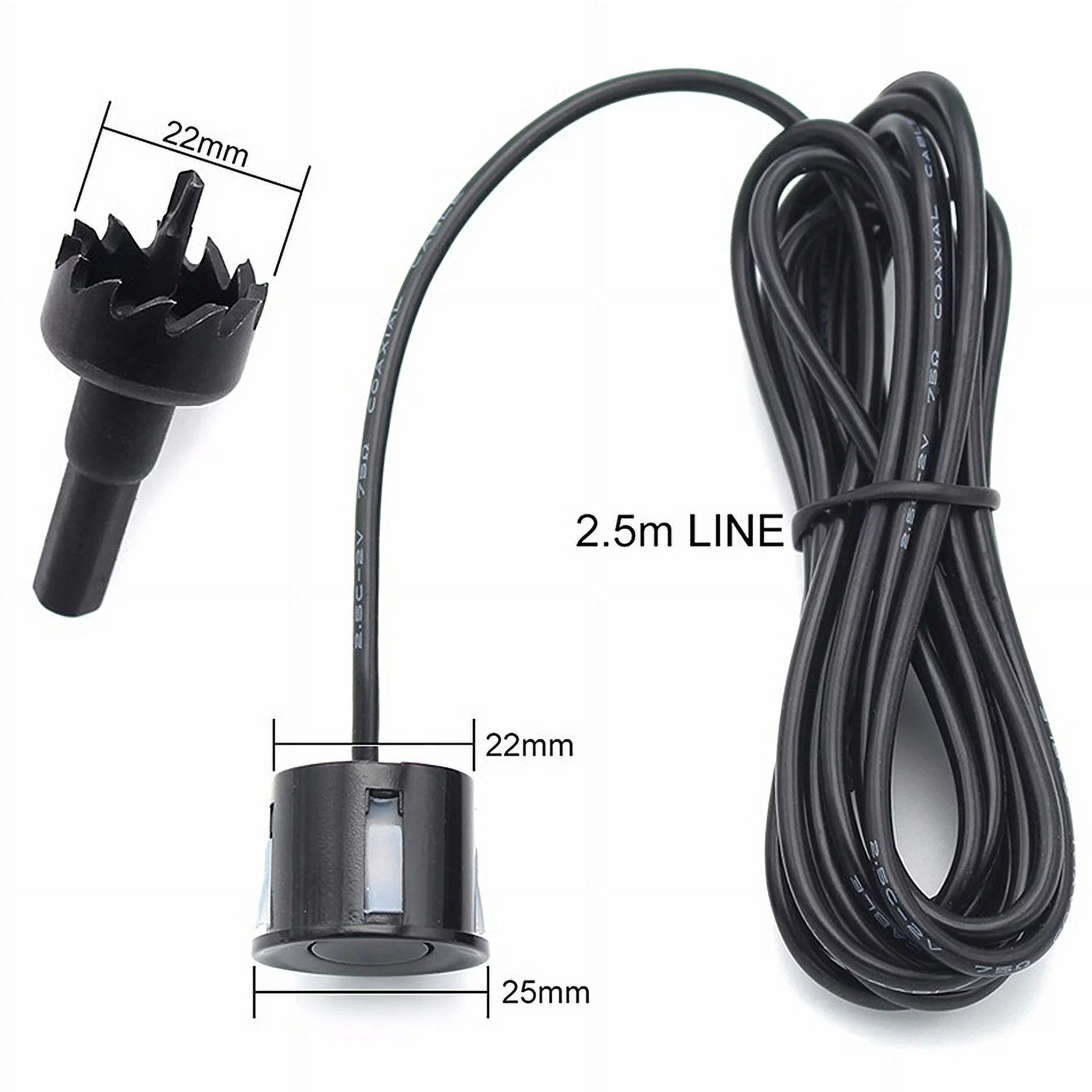 4.3in Backup Camera and Monitor HD Car Rear View Reverse Night Vision Parking Kit+Universal Blind Spot Sensor Warning System Radar Monitoring Detection Set
