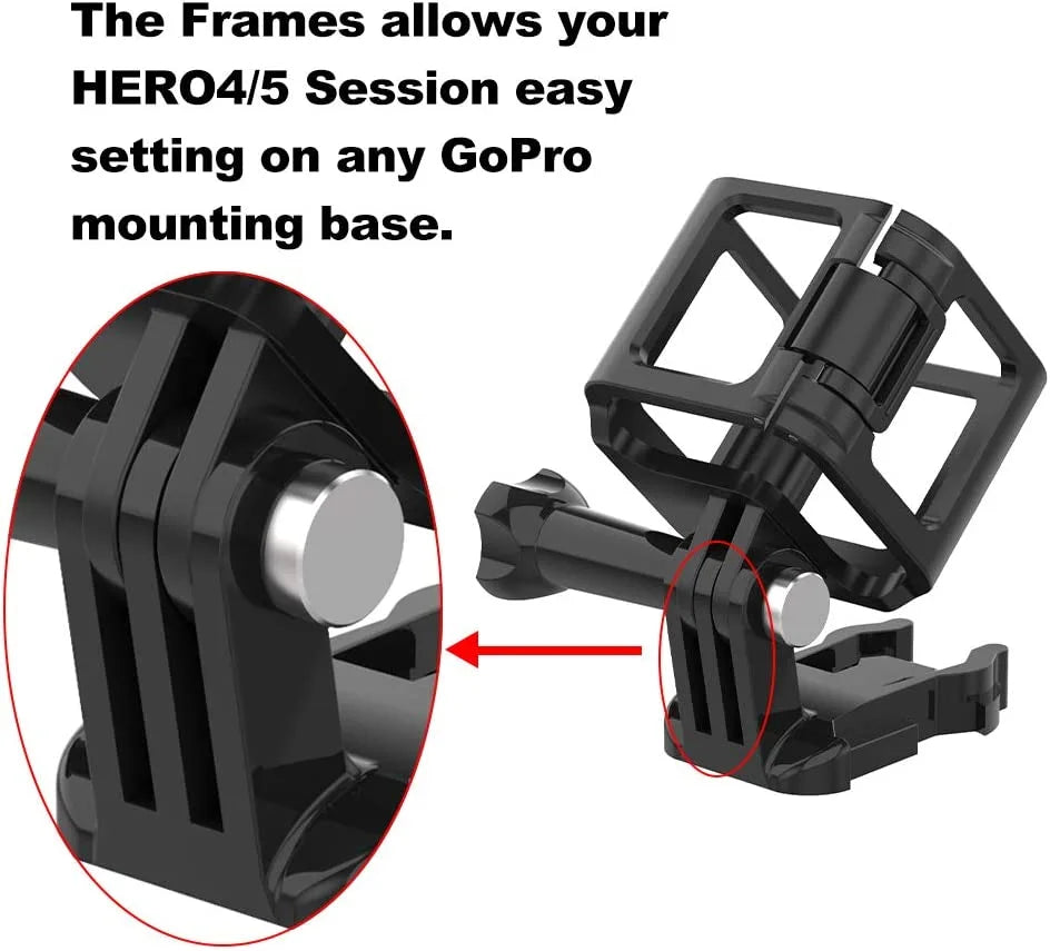 Frame Mount Housing Case for GoPro Hero 5 Session; Hero 4 Session; Upgrade Protective Housing Frame Shell Mount Holder
