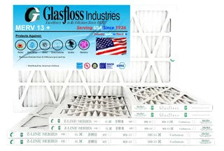 Glasfloss 10x30x1 - MERV 13 -Qty:4 - Furnace Air Filter - Made in USA (Actual Size: 9.5 x 29.5x7/8 inch)
