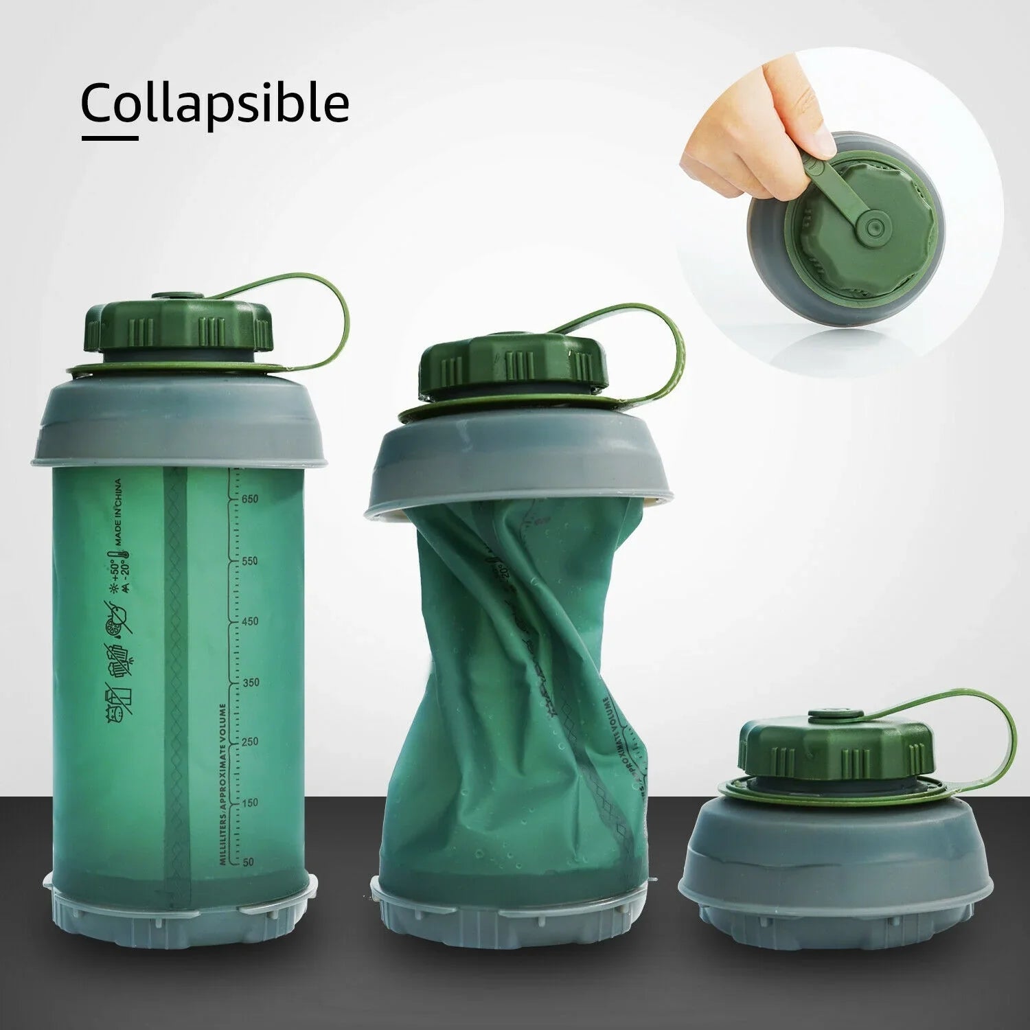 Outdoor Sports 750ml Hollow Fiber UF Collapsible Purifier Filter Bottle