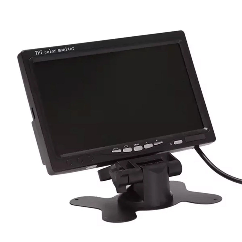 Aibecy 7 millimeter HD Monitor Display Screen TFT Car Screen Monitor HD 1024x600 Display AV Input Built-in Speaker For Trucks Bus RV Trailer Reverse Rear View Backup Camera