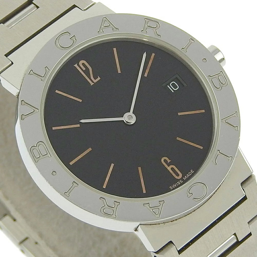 Pre-Owned Bvlgari BVLGARI Watch BB33SS Stainless Steel Quartz Analog Display Black Dial Bulgari Men's I220823033 (Fair)