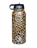Uzima - Z-Source Filtered Bottle for Hiking; Backpacking; Camping; and Travel. Purification on the Go. Large 32oz Capacity with Double-Walled Stainless Steel Exterior. (Leopard)