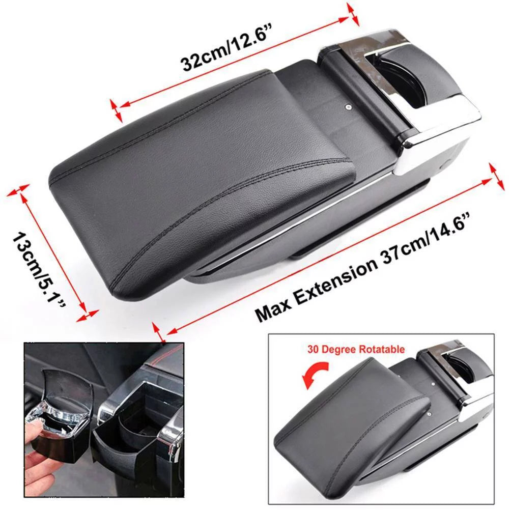 For Honda Jazz/ Fit 2002-2008 Armrest Central Console Storage Box Compartment Black