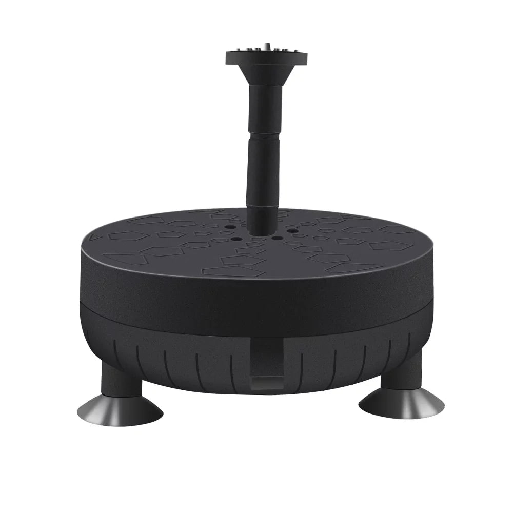 Yabuy Solar Powered Brushless Submersible Pump for Patio Garden Pond Pool 6V 3.5W Pond Fountain with Built in Battery LED