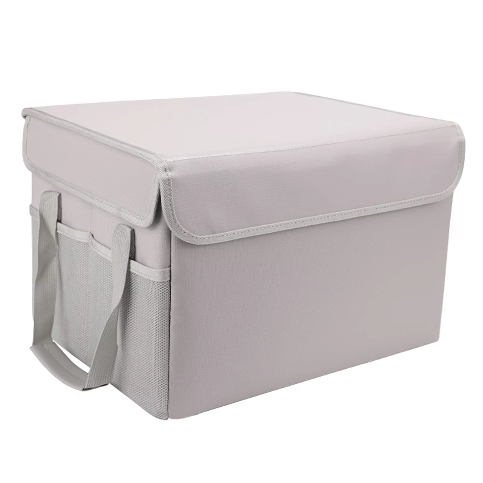 Irfora Fireproof Fluidproof Storage Box; Ideal for Home Office Car; with Lid and Sturdy Handles