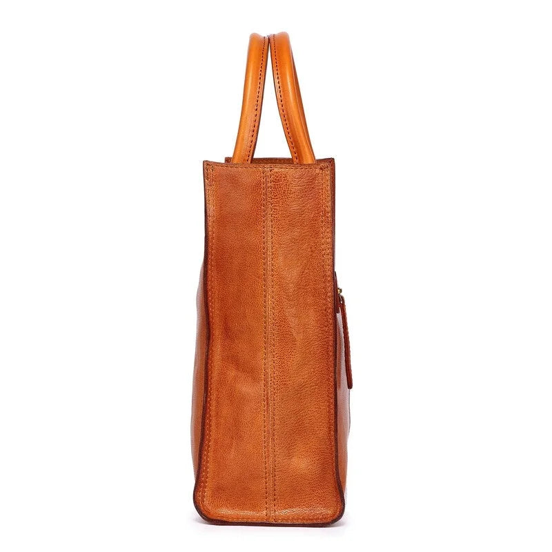 Old Trend Genuine Leather Aspen Leaf Tote Bag Black