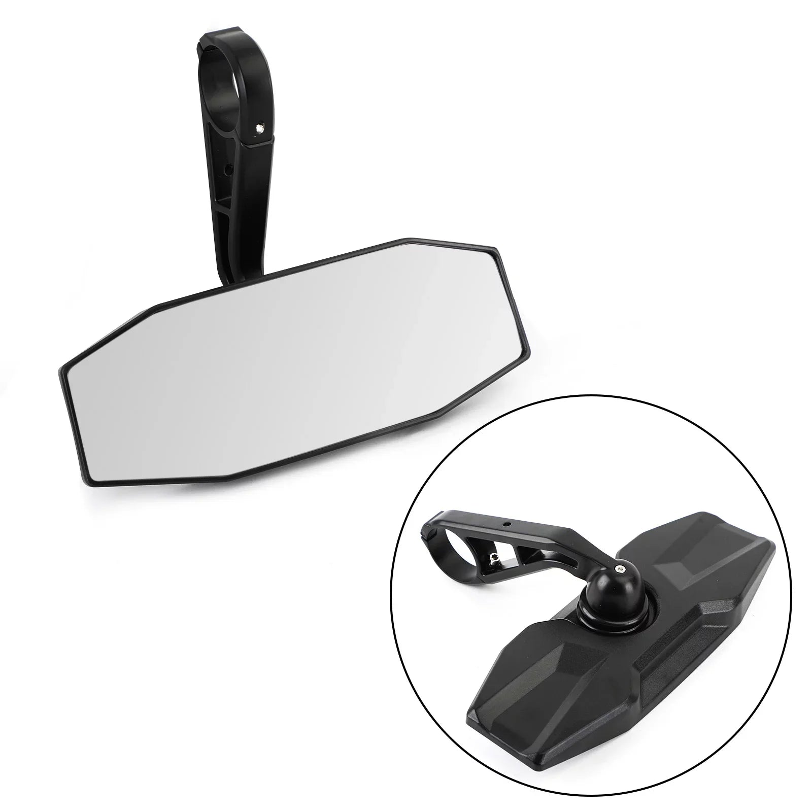 Motor Genic 10" UTV Rear View Center Mirror 1.75" Clamp for Polaris General XP RZR 1000