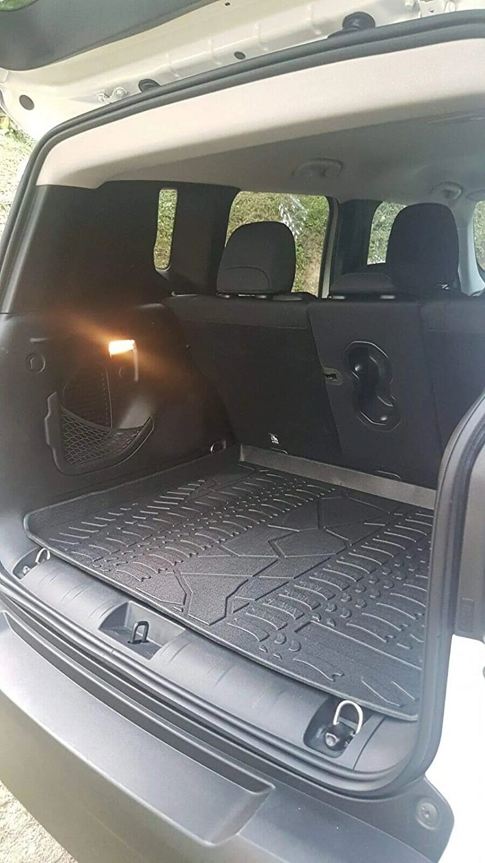 EACCESSORIES EA Cargo Liner – Trunk Mat for Jeep Renegade 2015-2023 – Weather-Resistant Trunk Mats for Cars with Raised Lip – Non-Slip Car Trunk Mat Rubber – Easy to Install – Laser Pre-Cut Design