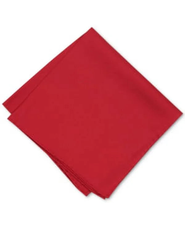 Alfani RED Men's Solid Twill Silk Pocket Square; O/S