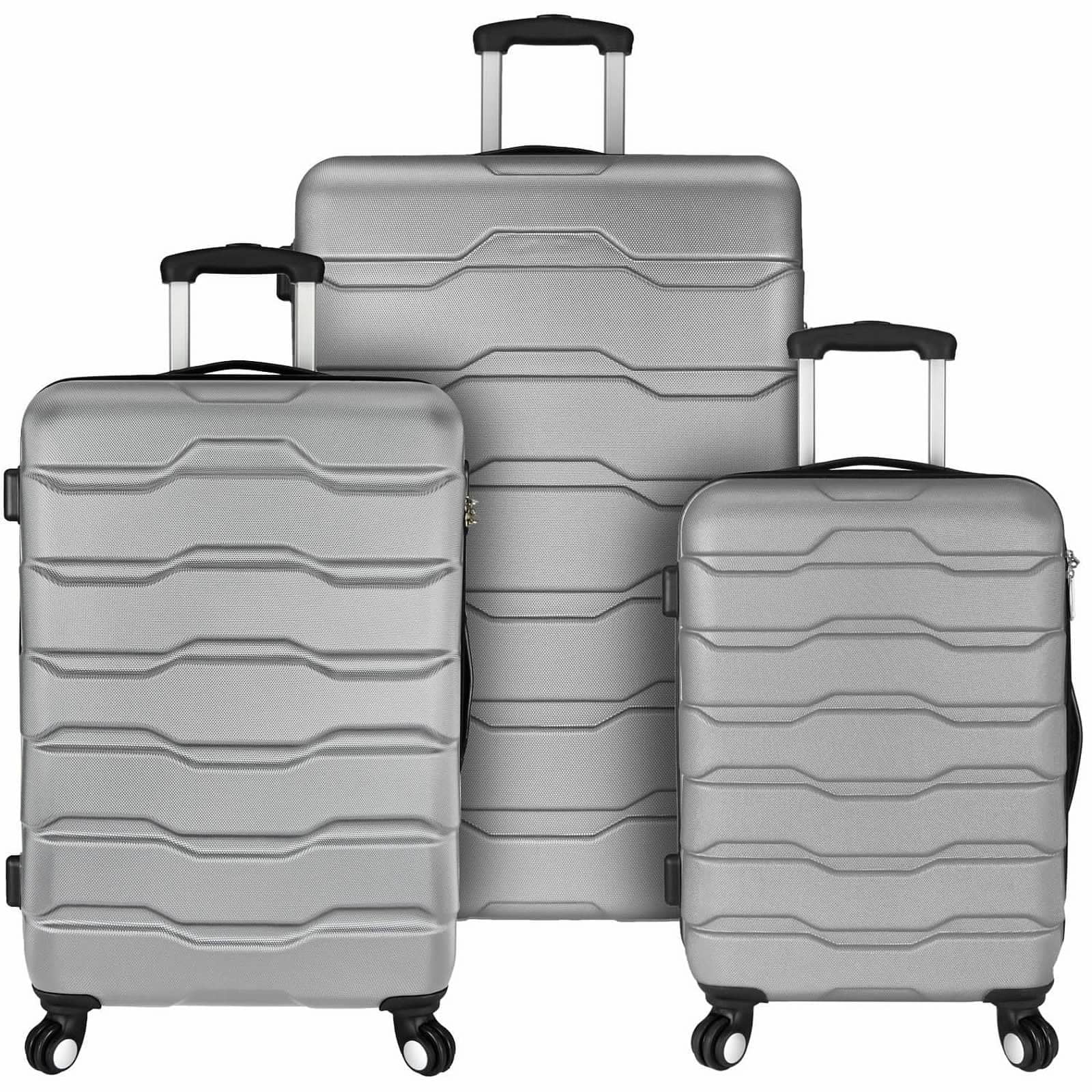 Elite Luggage Omni 3-Piece Hardside Spinner Luggage Set; Grey
