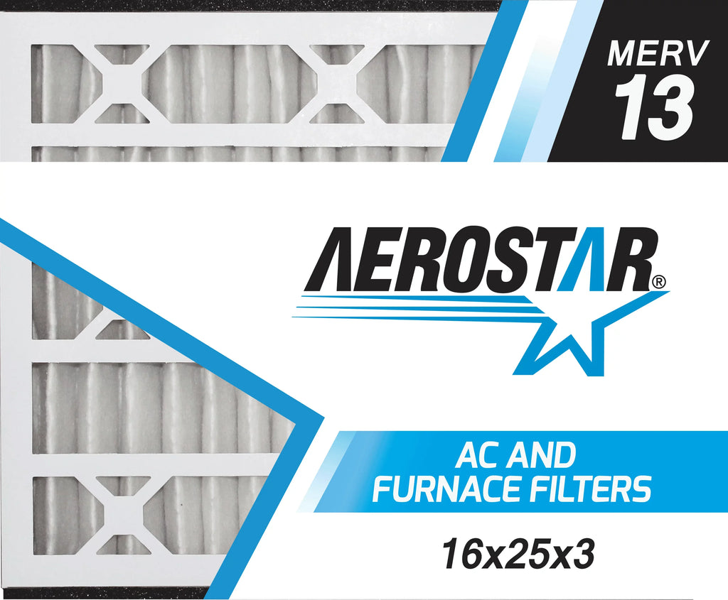 16x25x3 Trion Air Bear Replacement Furnace Air Filters by Aerostar - Merv 13; Box of 3