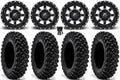 Fuel Maverick 15" Wheels Black 32" Warrior XT Sticky Tires Can-Am Maverick X3 / Honda Pioneer 1000 / Talon
