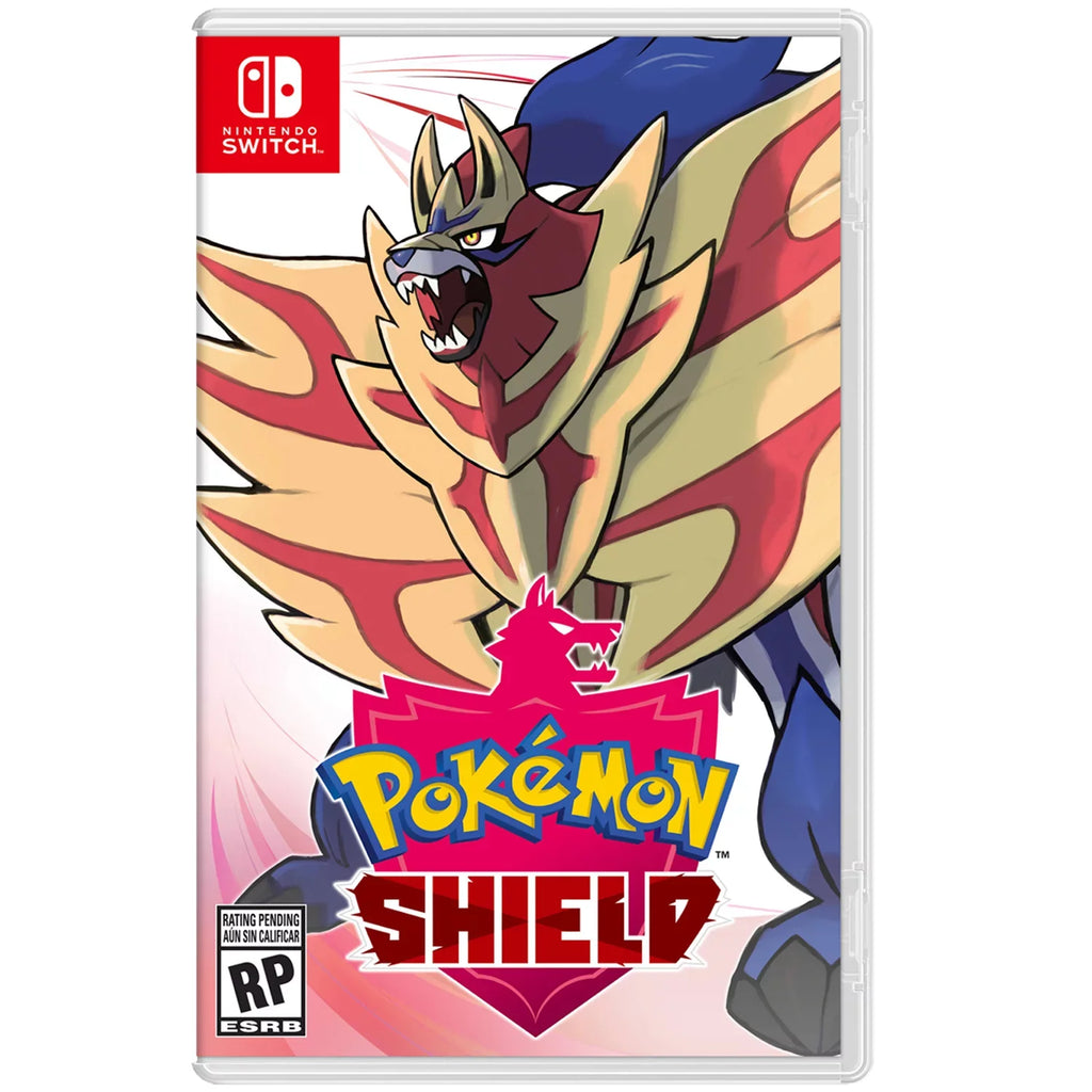 Nintendo Switch Lite (Coral) Bundle with 6Ave Cleaning Cloth and Pokemon Shield