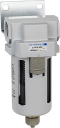 compressed air coalescing filter; 0.1 micron; 3/4" npt - bowl; manual drain; bracket