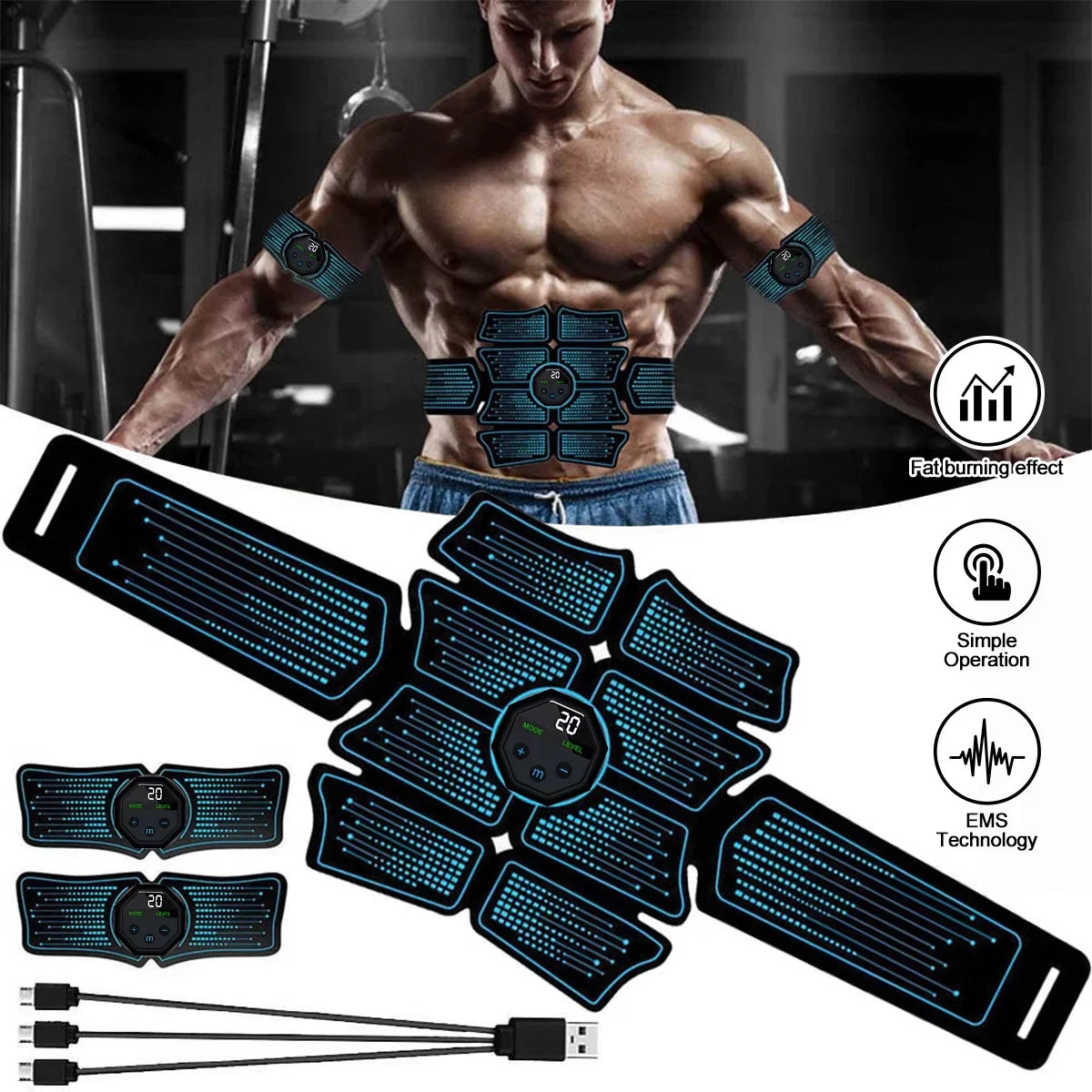Kepeak ABS Abdominal Toning Trainer; ABS Workout Equipment; Sport Exercise Belt